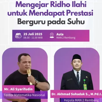 Mr. Ali Syarifudin Isi Program Insan Cendekia MAN 2 Rembang: